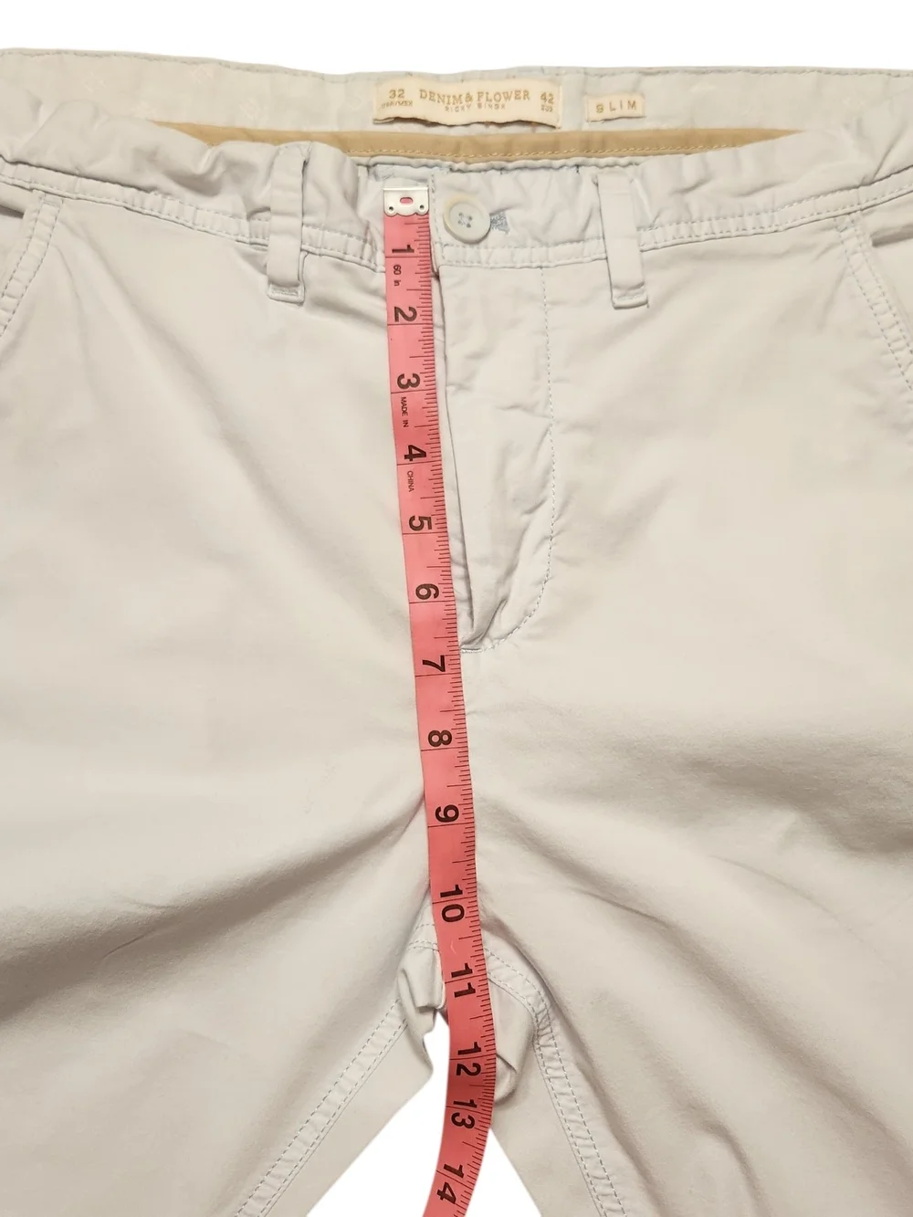Denim & Flower Ricky Singh Slim Fit Chino Pants Slacks Size 32 Light Blue Preppy